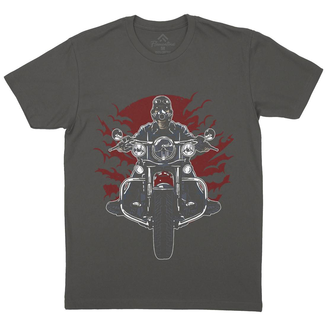 Wild Biker Mens Organic Crew Neck T-Shirt Motorcycles A589