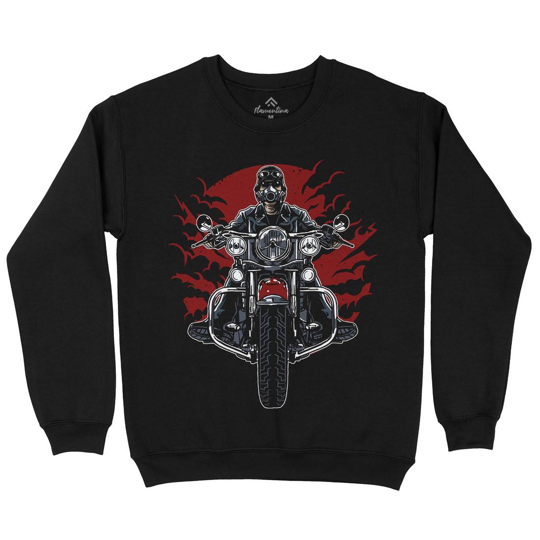 Wild Biker Mens Crew Neck Sweatshirt Motorcycles A589