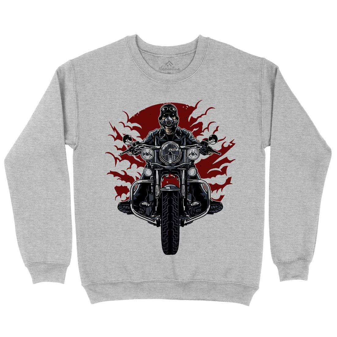 Wild Biker Mens Crew Neck Sweatshirt Motorcycles A589