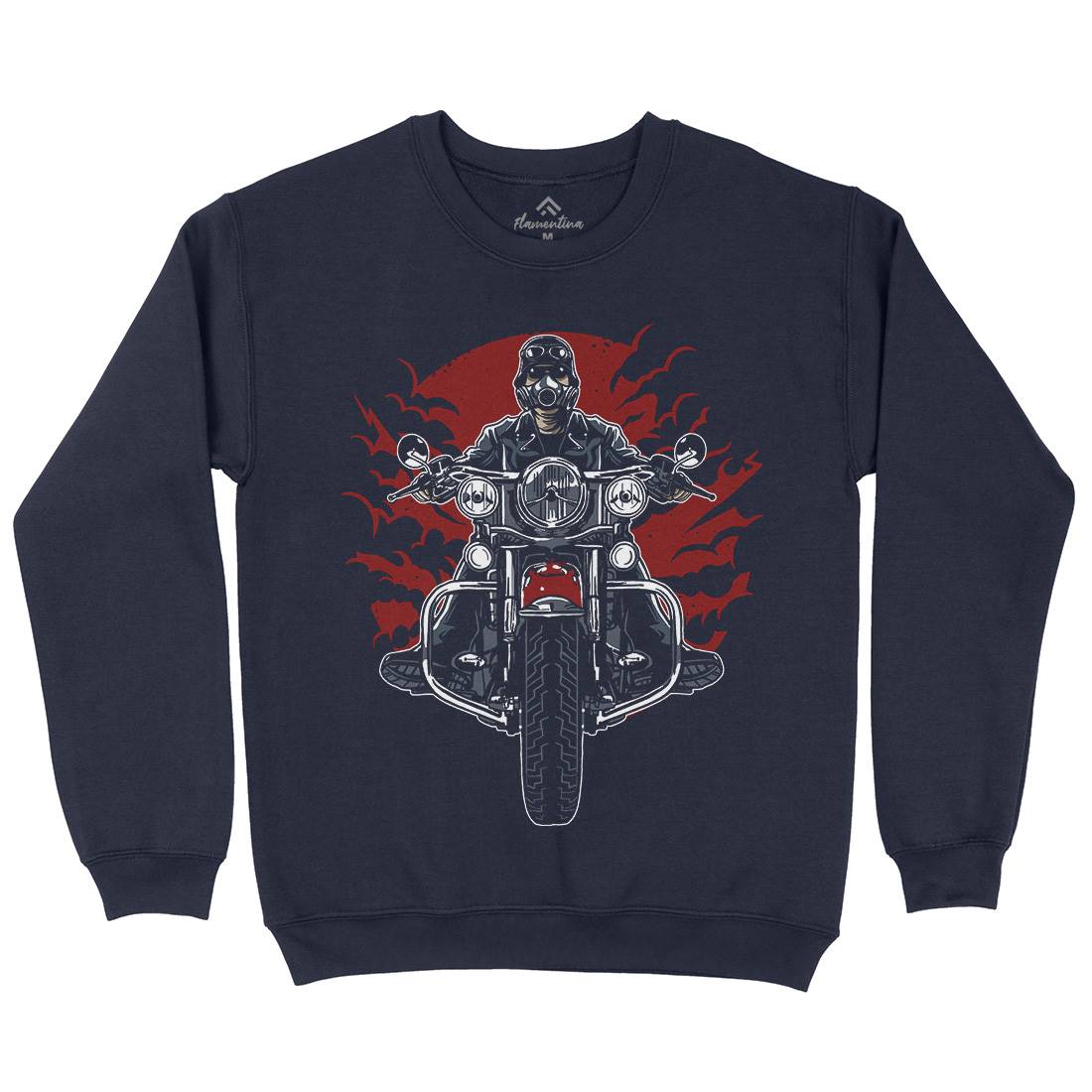 Wild Biker Mens Crew Neck Sweatshirt Motorcycles A589