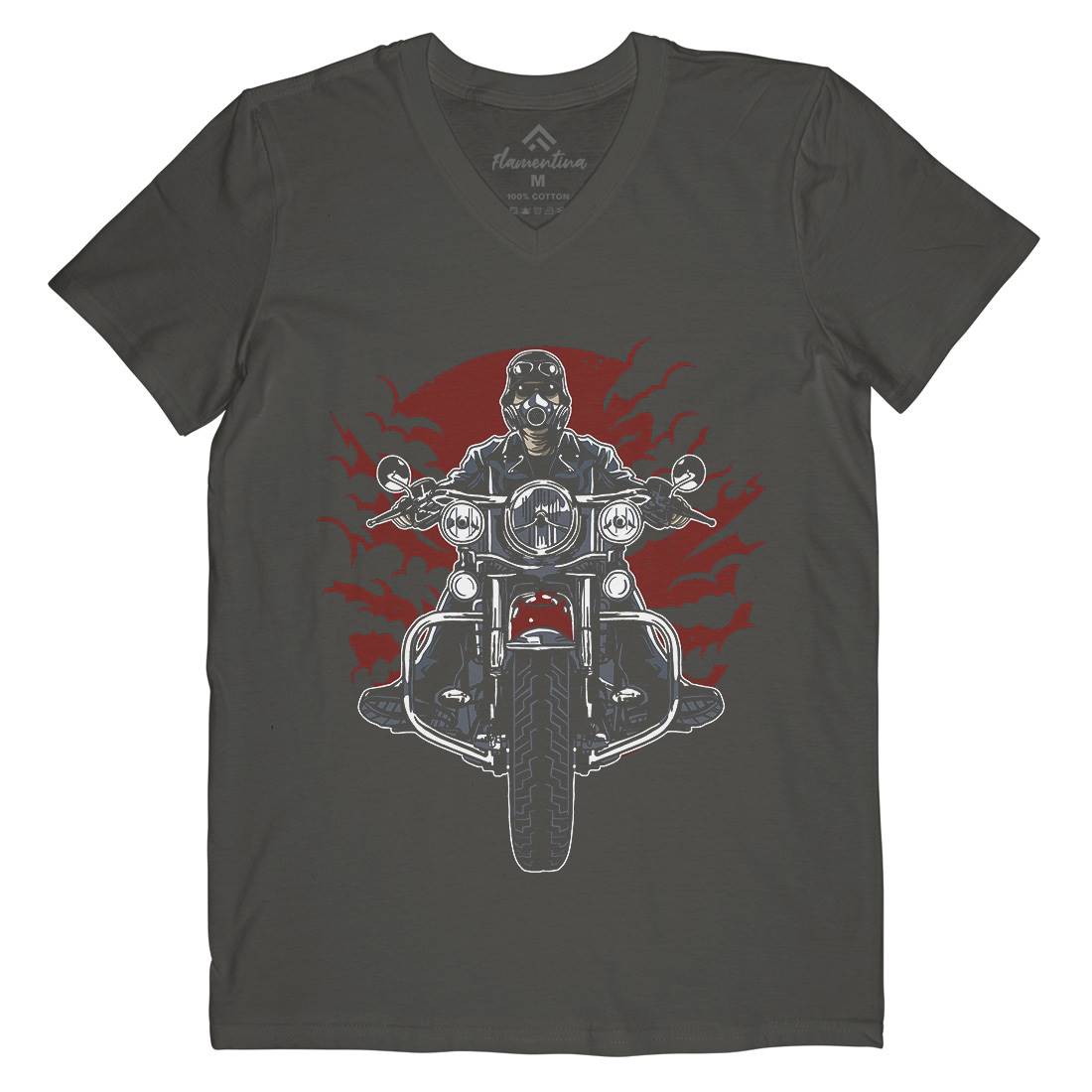 Wild Biker Mens V-Neck T-Shirt Motorcycles A589