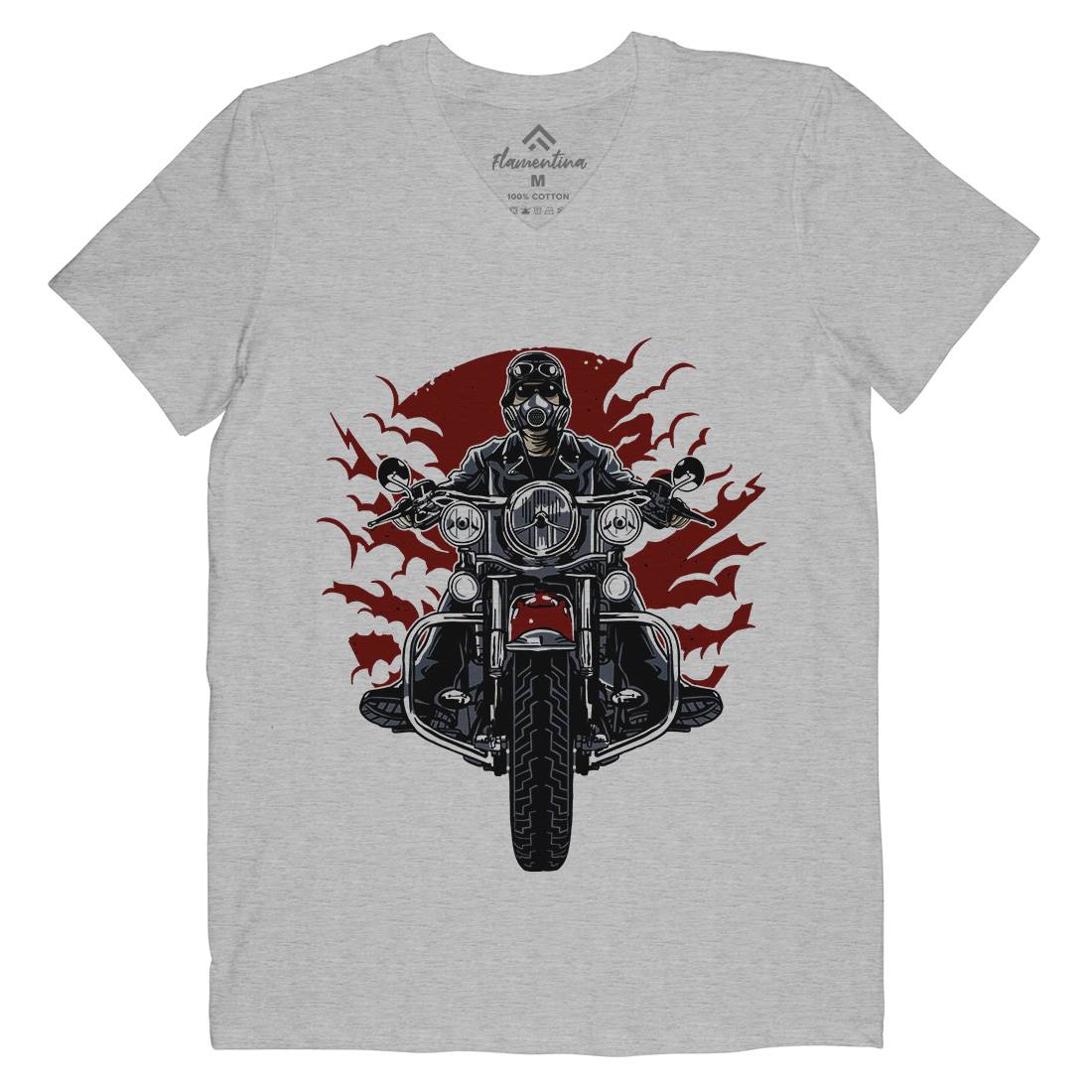 Wild Biker Mens V-Neck T-Shirt Motorcycles A589