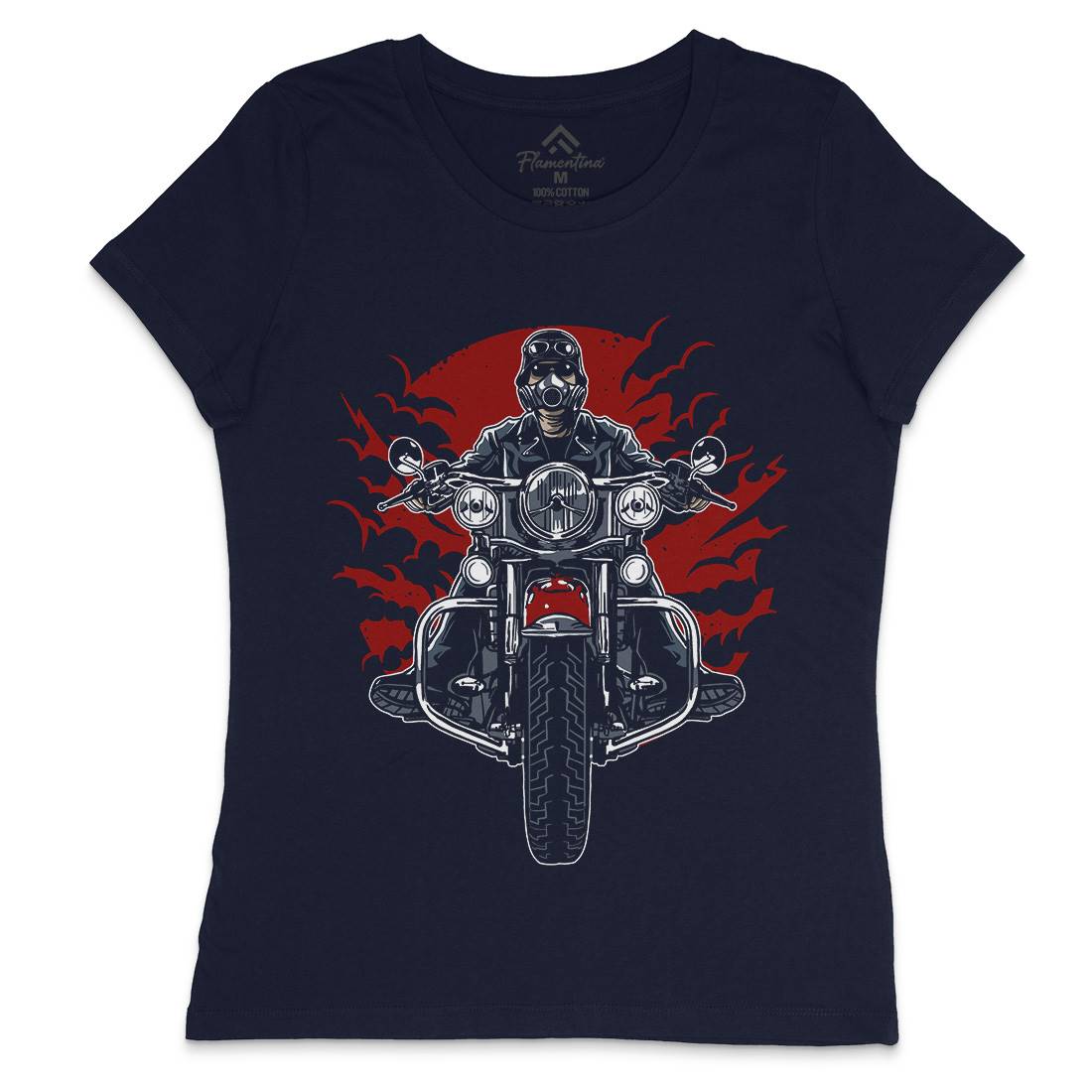 Wild Biker Womens Crew Neck T-Shirt Motorcycles A589