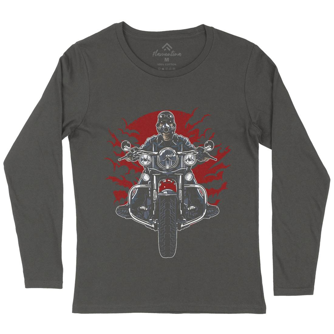 Wild Biker Womens Long Sleeve T-Shirt Motorcycles A589