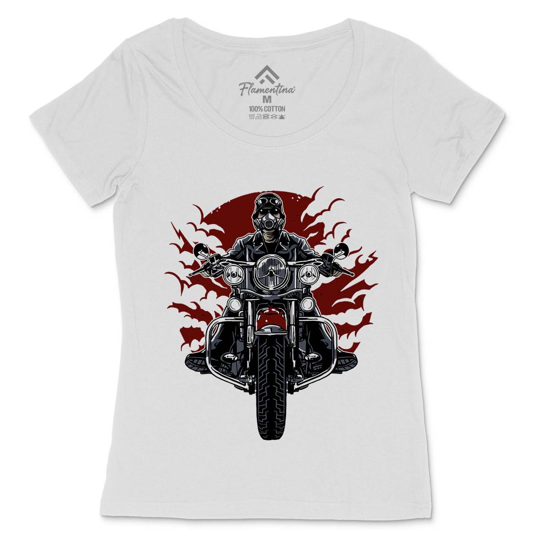 Wild Biker Womens Scoop Neck T-Shirt Motorcycles A589
