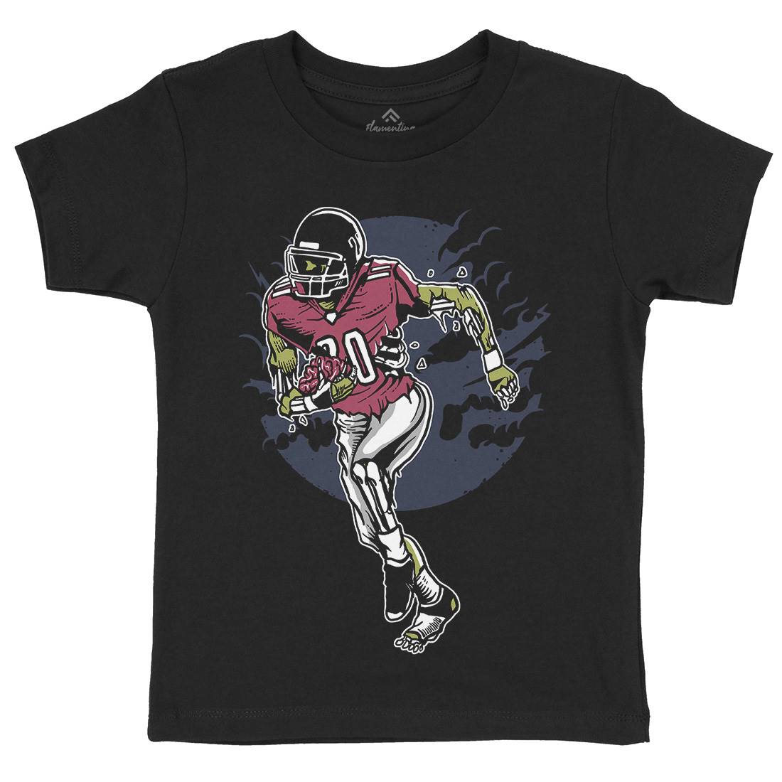 Zombie Football Kids Crew Neck T-Shirt Sport A590