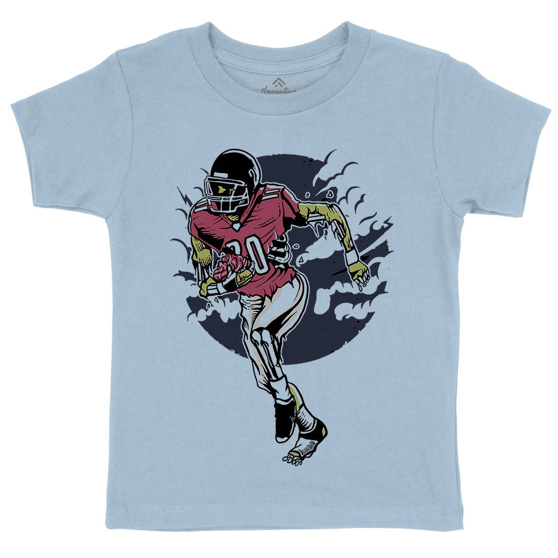 Zombie Football Kids Organic Crew Neck T-Shirt Sport A590