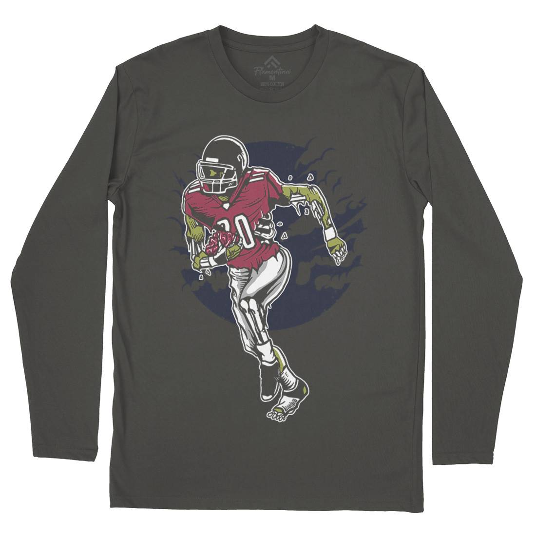 Zombie Football Mens Long Sleeve T-Shirt Sport A590