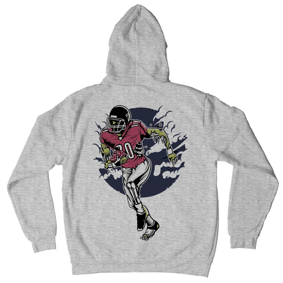 Zombie Football Mens Hoodie With Pocket Sport A590