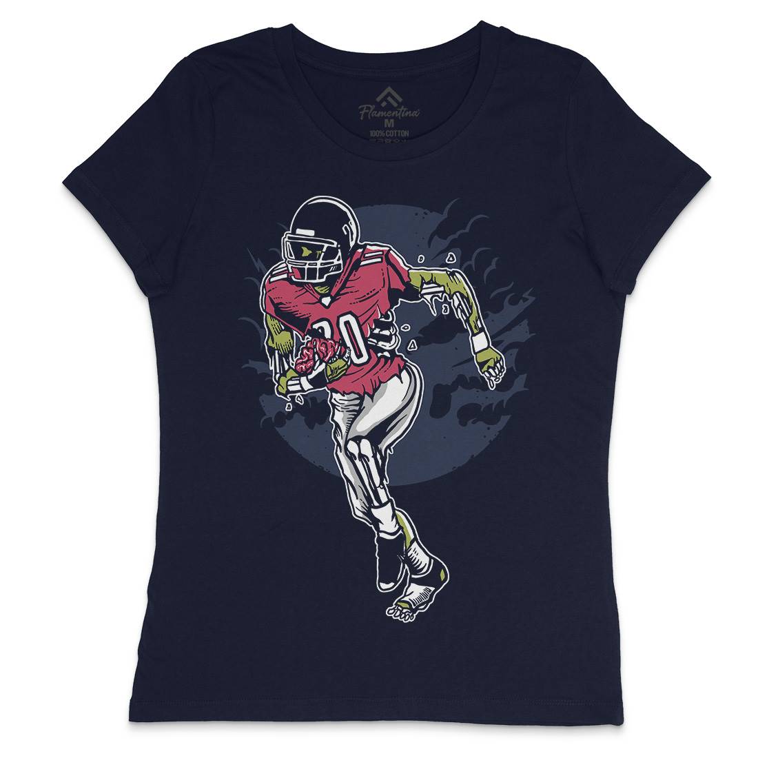 Zombie Football Womens Crew Neck T-Shirt Sport A590