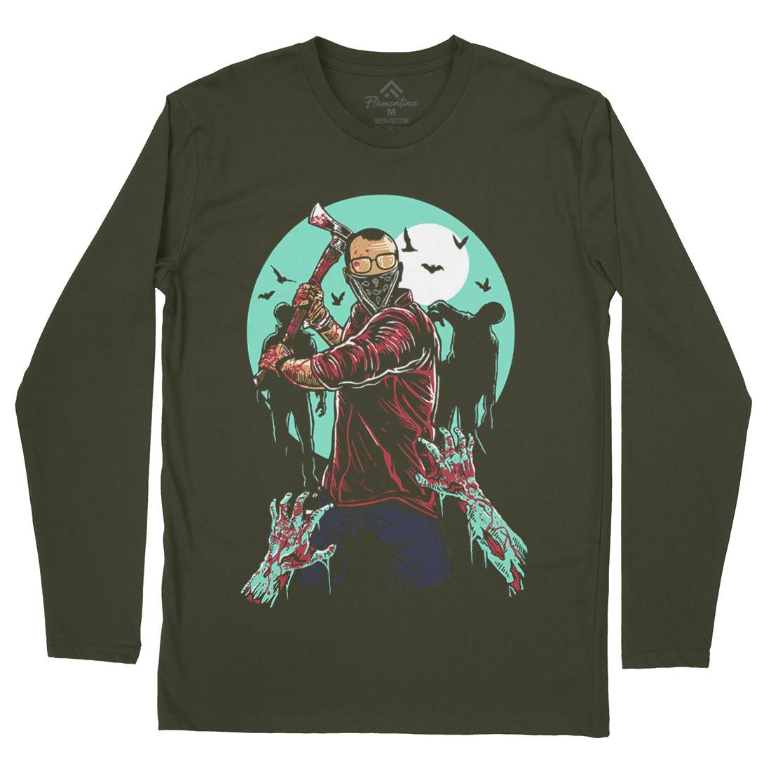 Zombie Killer Mens Long Sleeve T-Shirt Horror A591