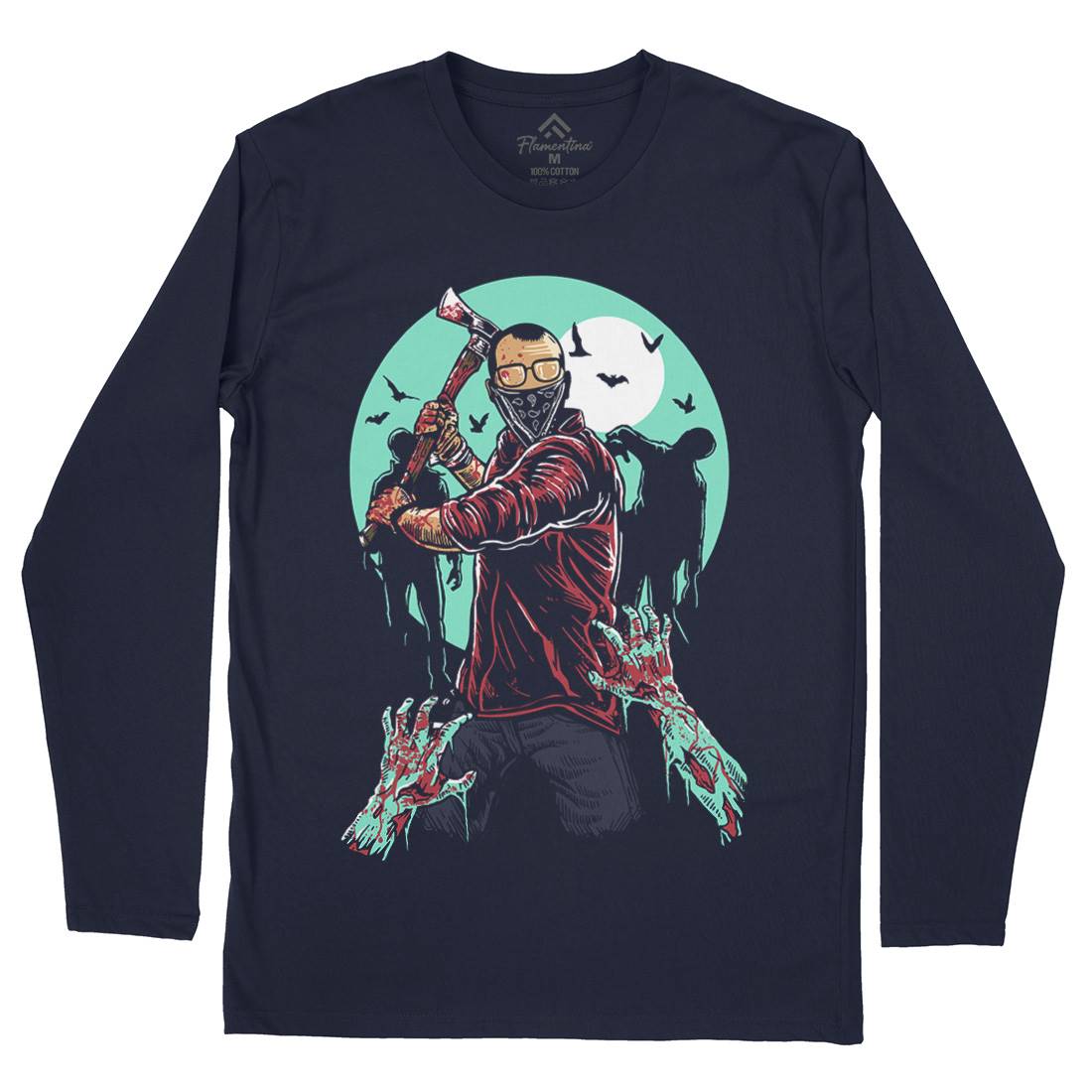 Zombie Killer Mens Long Sleeve T-Shirt Horror A591