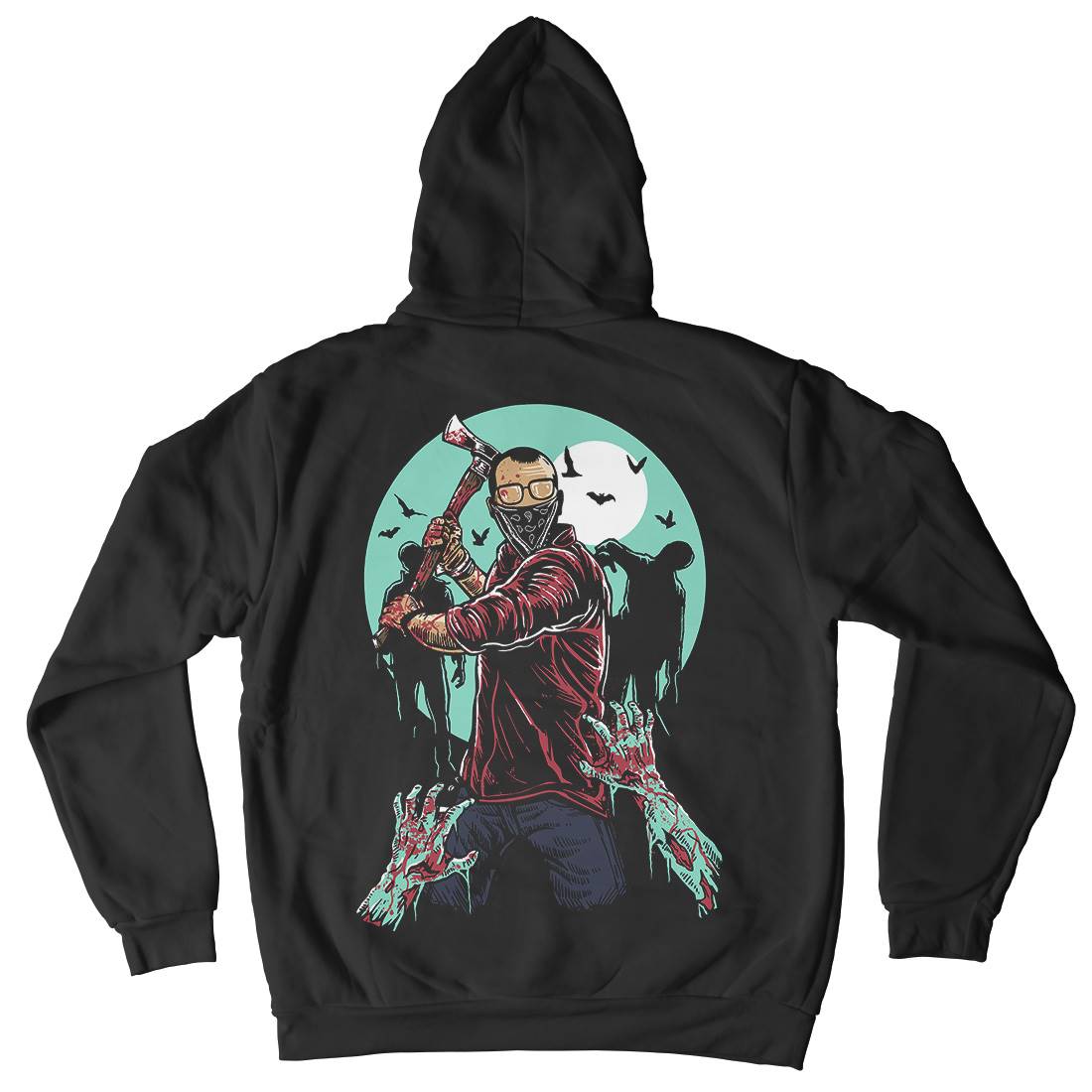 Zombie Killer Mens Hoodie With Pocket Horror A591