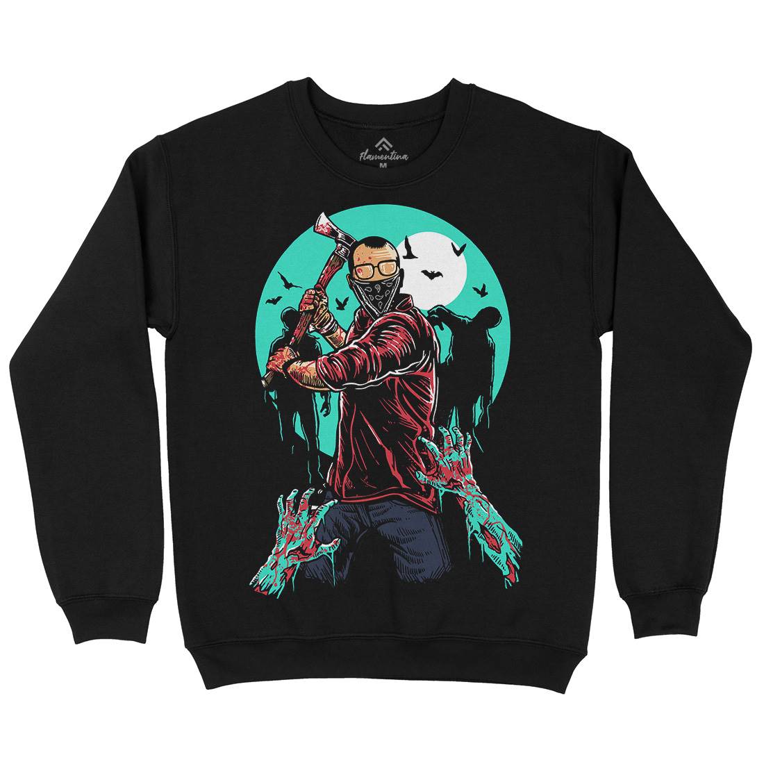 Zombie Killer Mens Crew Neck Sweatshirt Horror A591