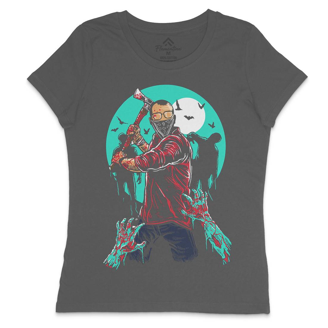 Zombie Killer Womens Crew Neck T-Shirt Horror A591