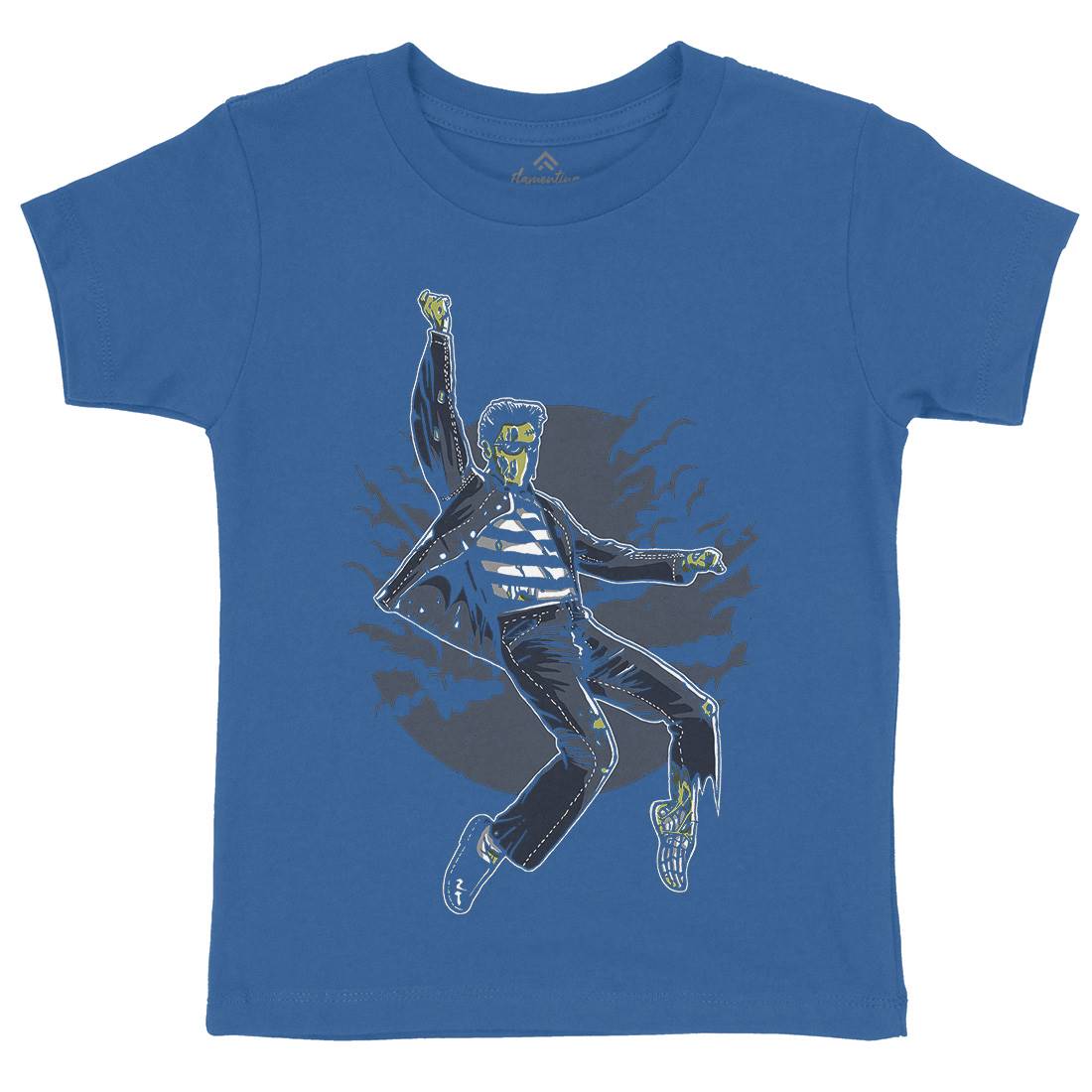 Zombie King Kids Crew Neck T-Shirt Horror A592