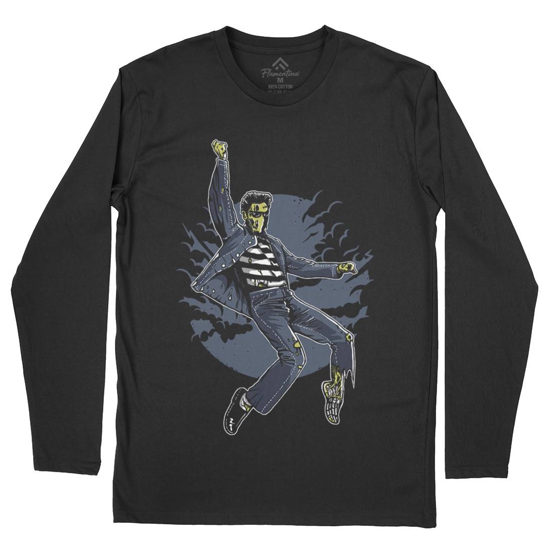 Zombie King Mens Long Sleeve T-Shirt Horror A592