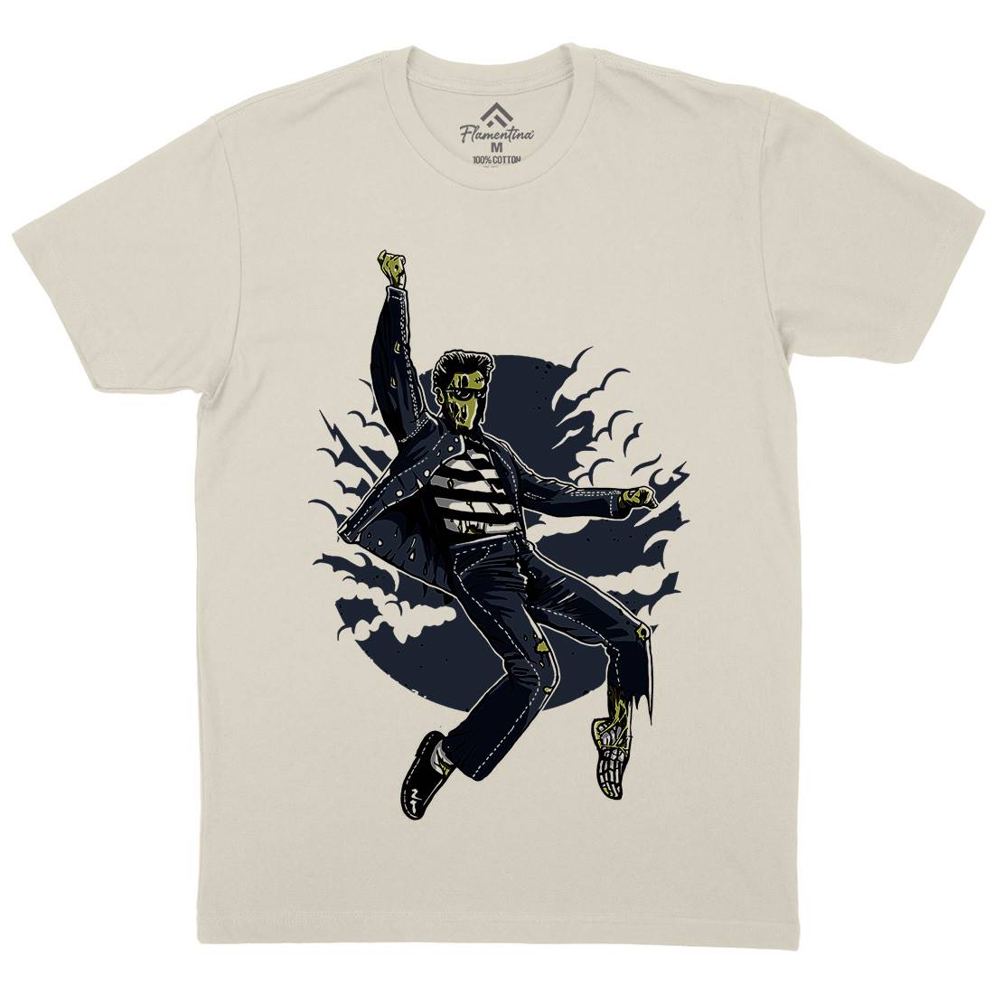 Zombie King Mens Organic Crew Neck T-Shirt Horror A592