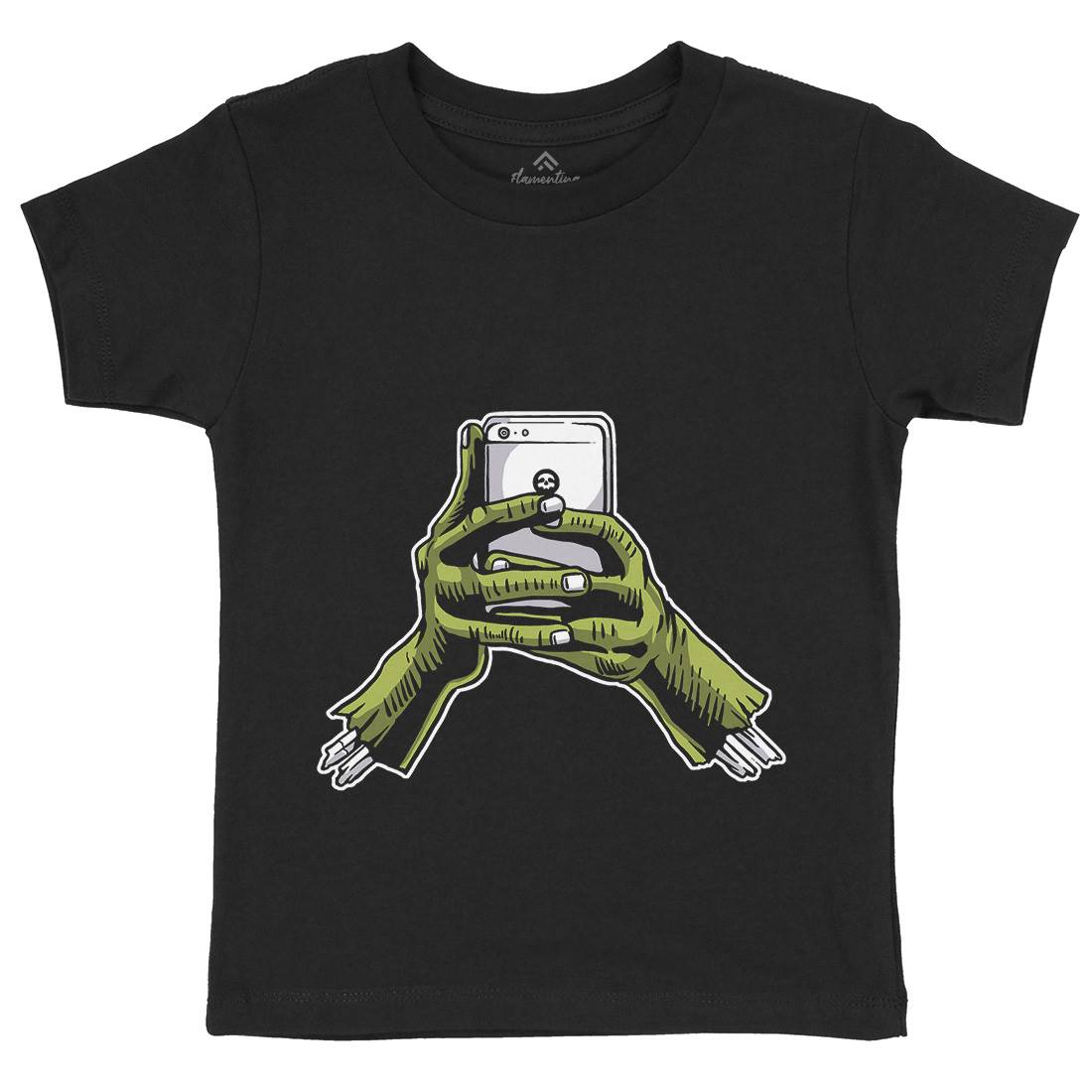 Zombie Phone Kids Crew Neck T-Shirt Media A593