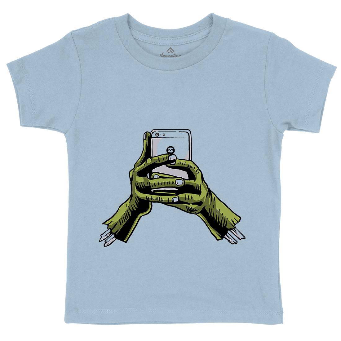 Zombie Phone Kids Organic Crew Neck T-Shirt Media A593