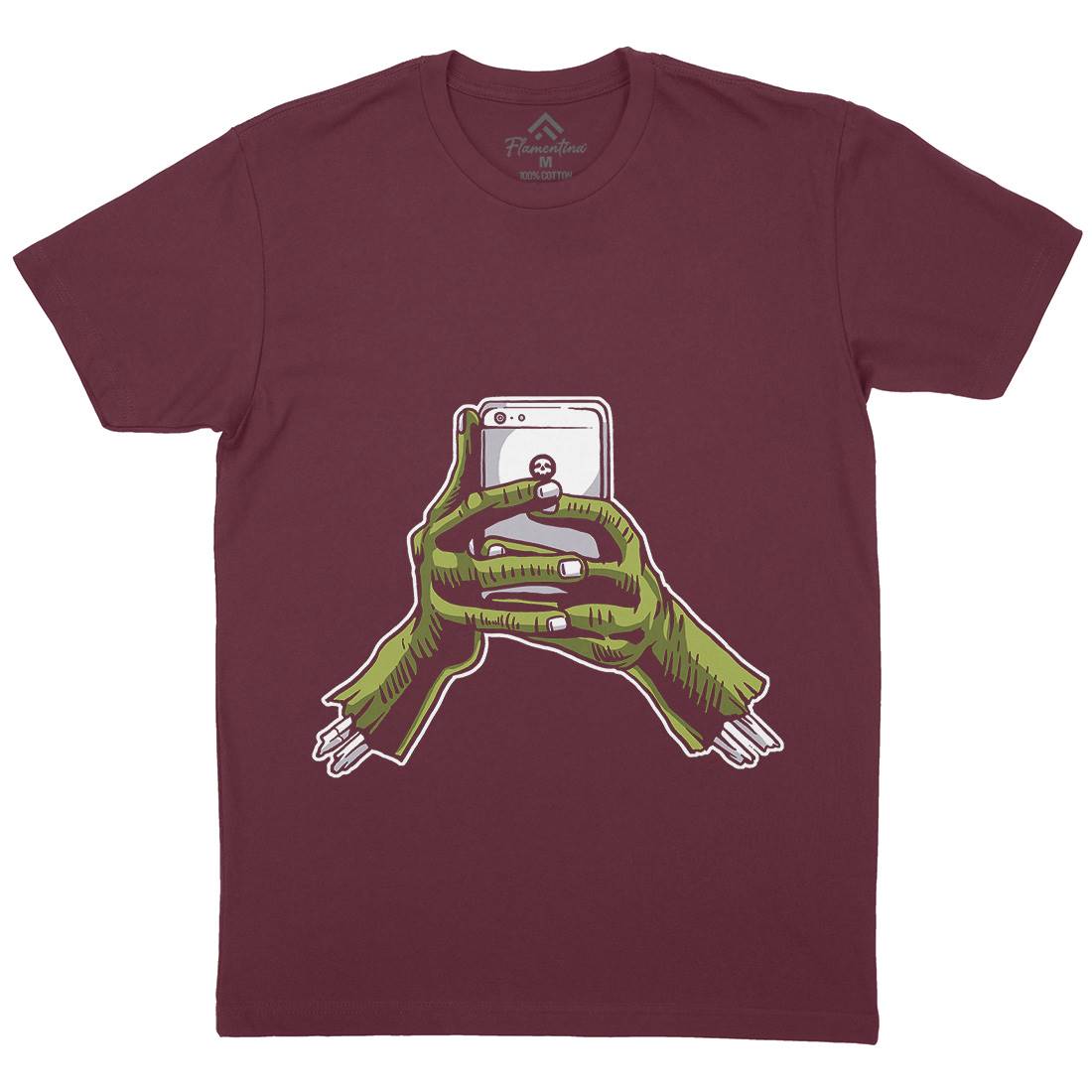 Zombie Phone Mens Crew Neck T-Shirt Media A593