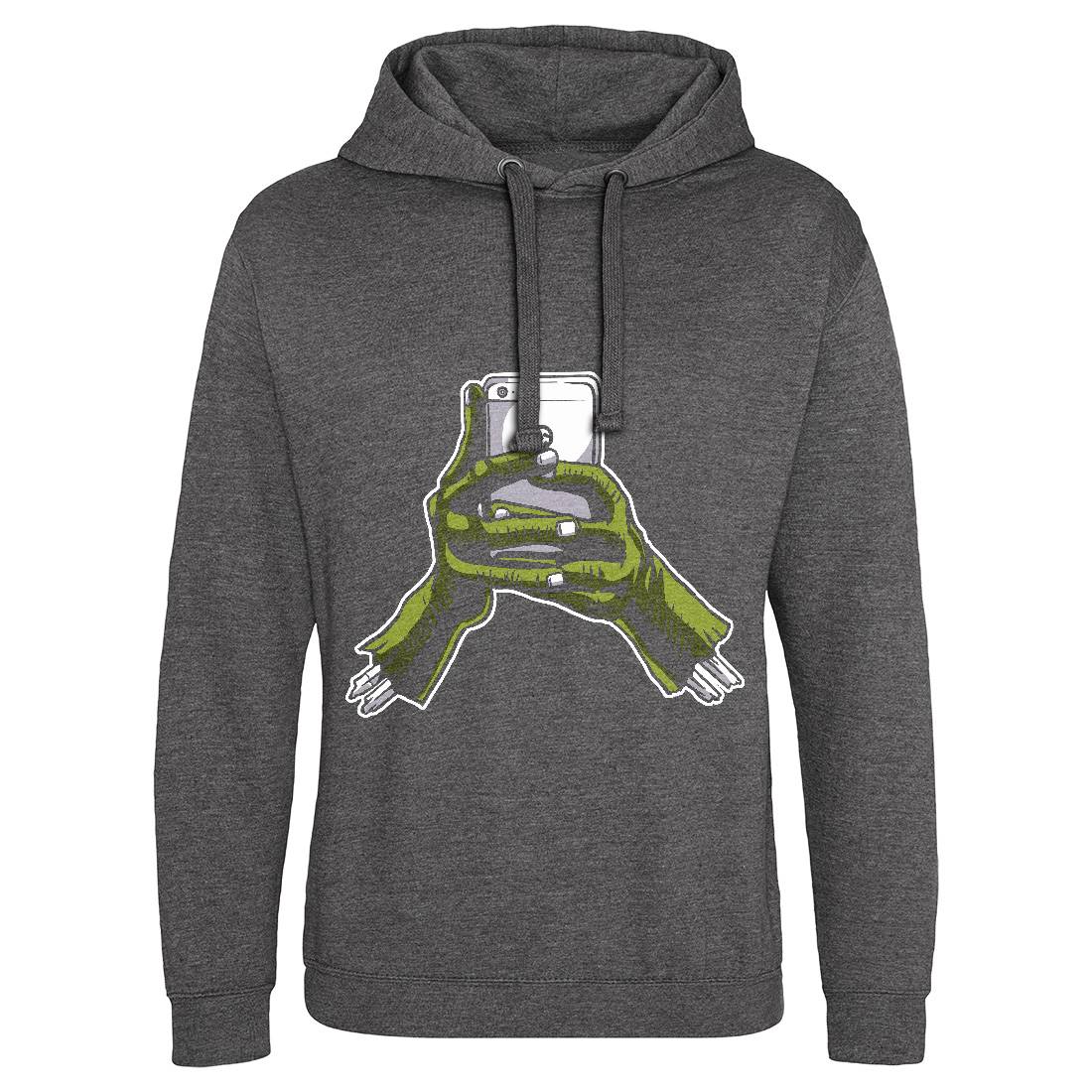 Zombie Phone Mens Hoodie Without Pocket Media A593