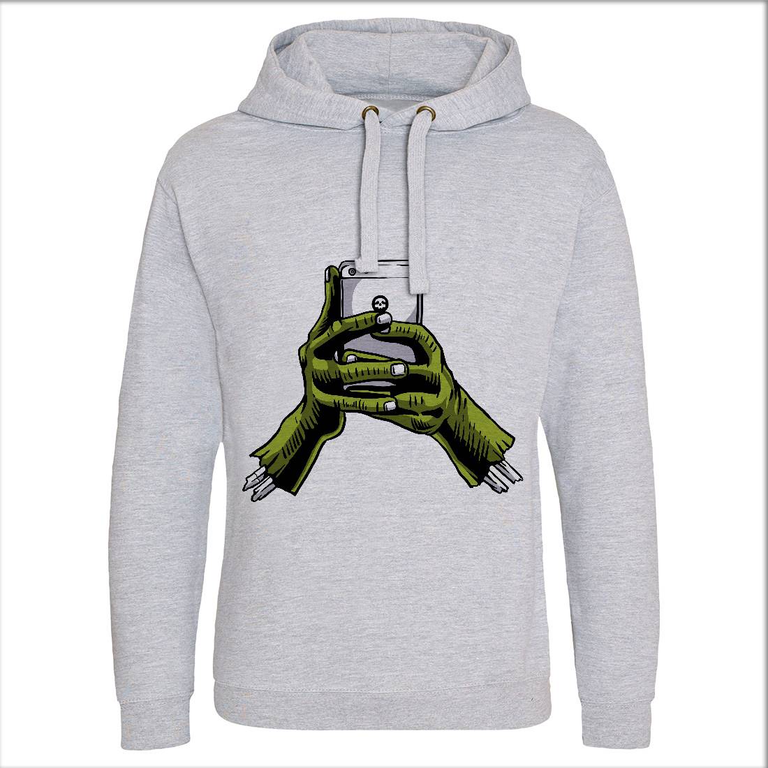 Zombie Phone Mens Hoodie Without Pocket Media A593