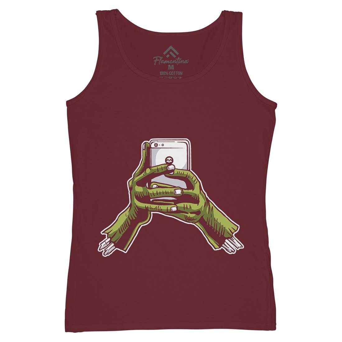 Zombie Phone Womens Organic Tank Top Vest Media A593