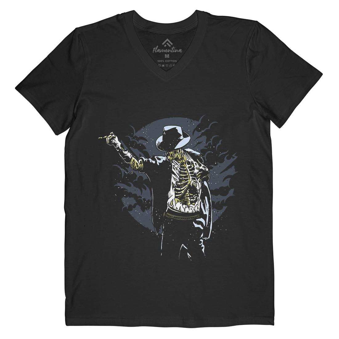 Zombie Pop Mens Organic V-Neck T-Shirt Music A595