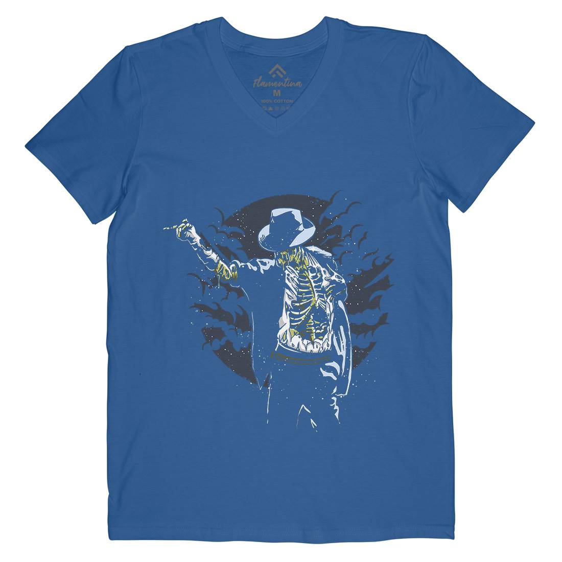 Zombie Pop Mens V-Neck T-Shirt Music A595