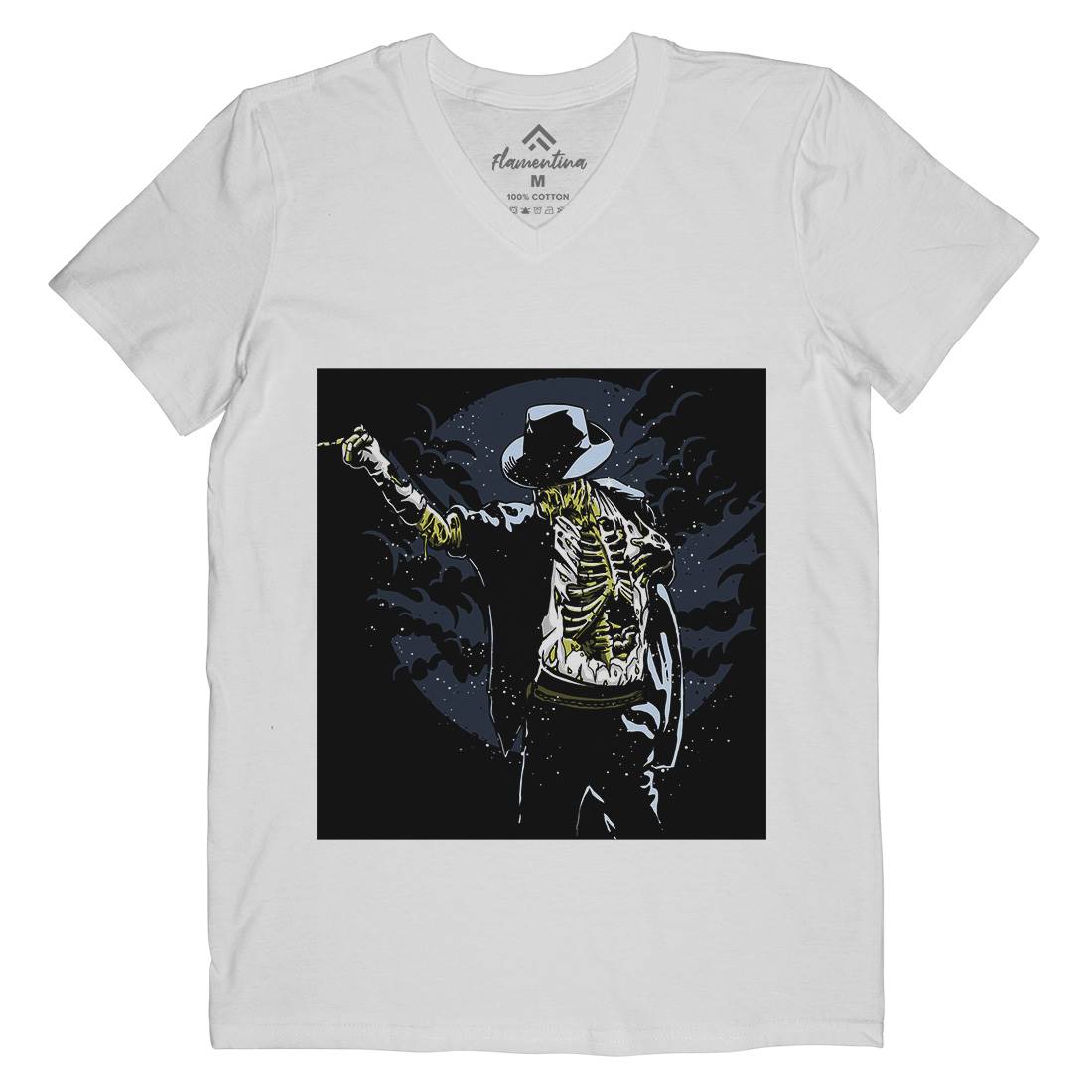 Zombie Pop Mens Organic V-Neck T-Shirt Music A595