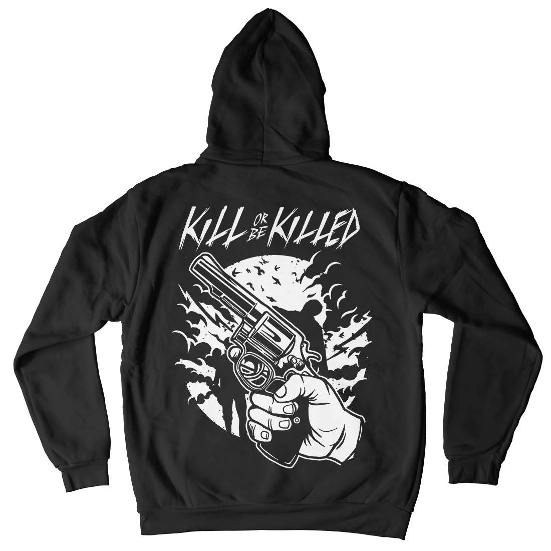 Zombie Shooter Kids Crew Neck Hoodie Horror A596