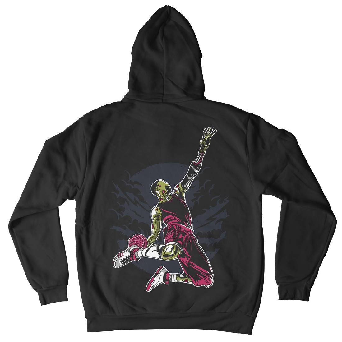 Zombie Slam Dunk Mens Hoodie With Pocket Sport A597