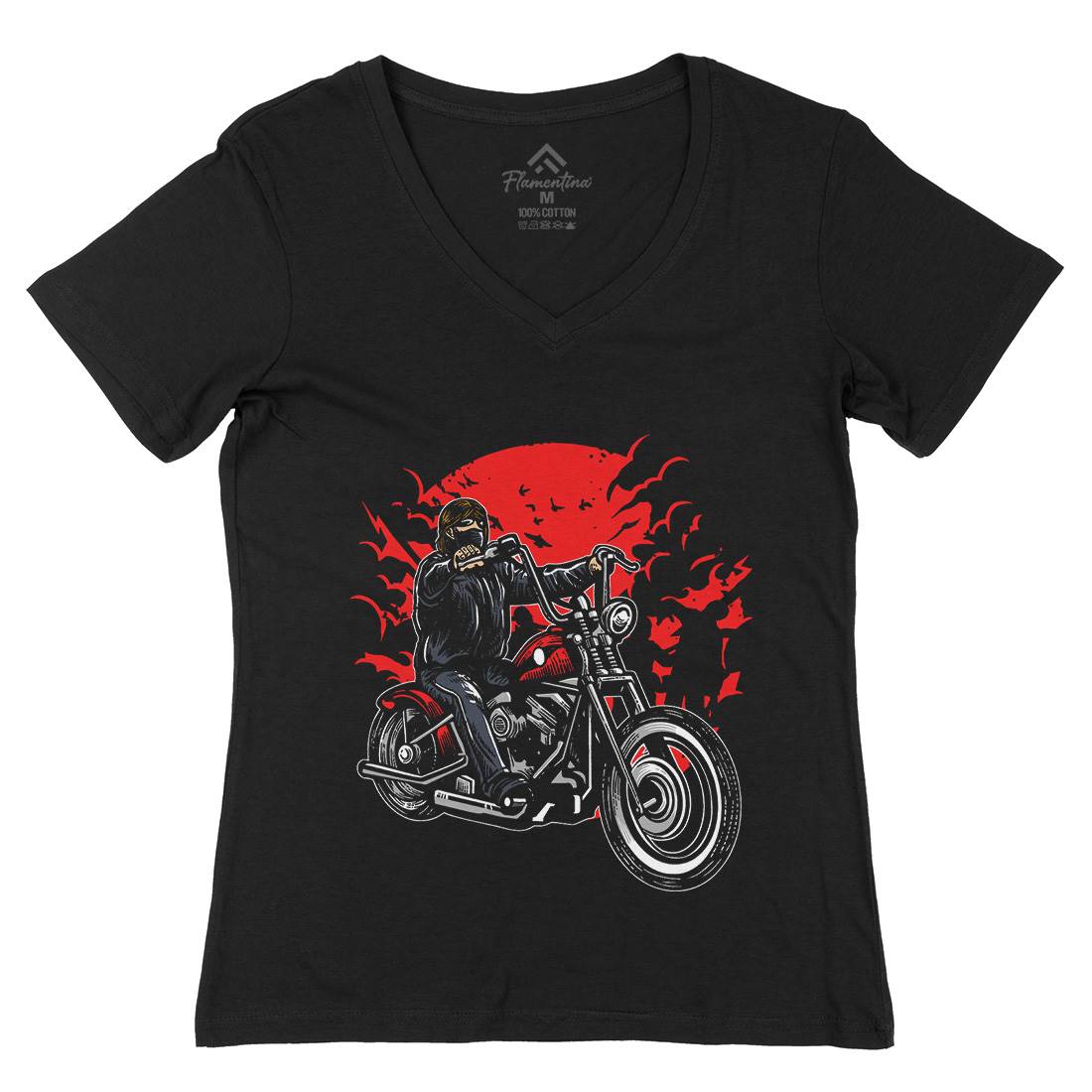 Zombie Slayer Womens Organic V-Neck T-Shirt Horror A598