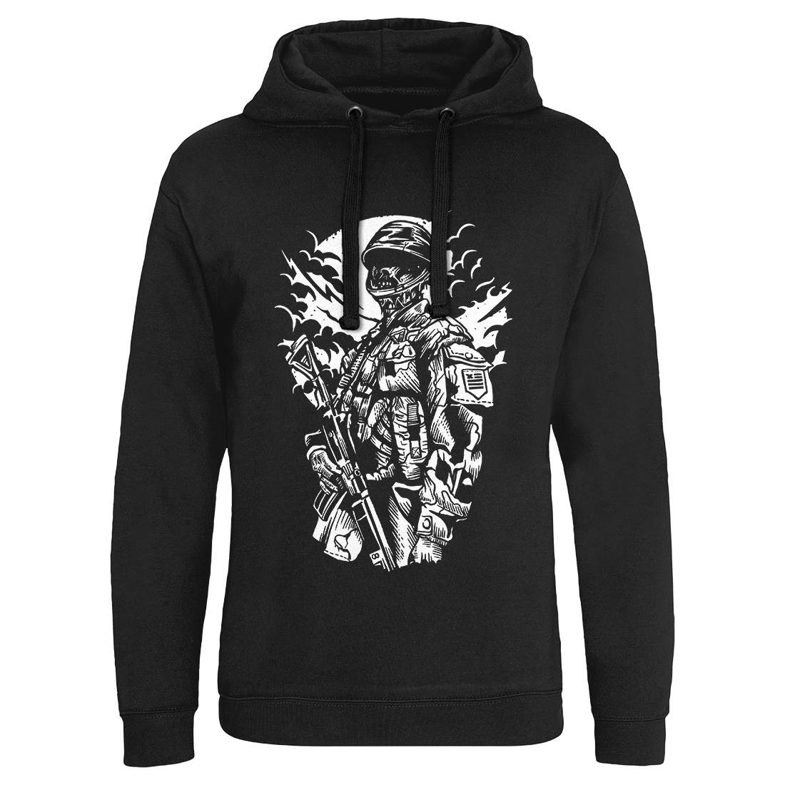 Zombie Soldier Mens Hoodie Without Pocket Army A599