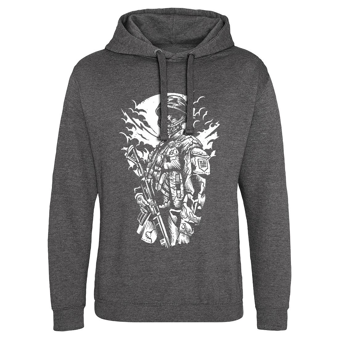 Zombie Soldier Mens Hoodie Without Pocket Army A599