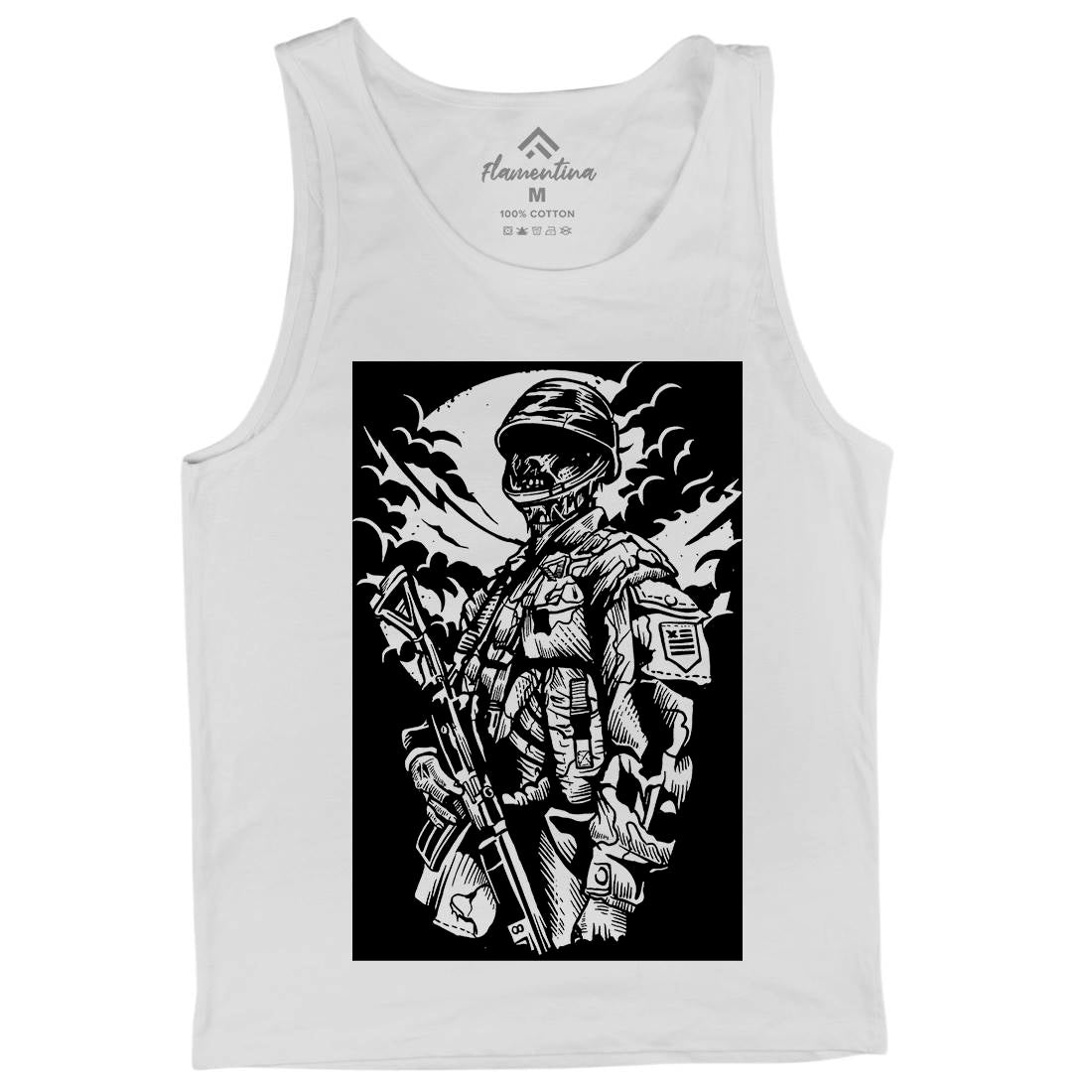 Zombie Soldier Mens Tank Top Vest Army A599