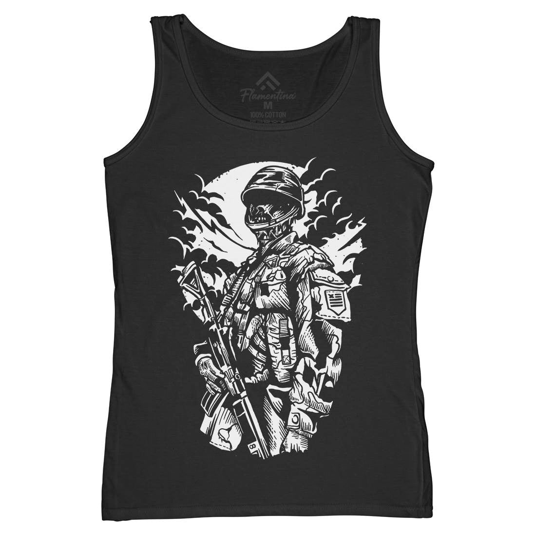 Zombie Soldier Womens Organic Tank Top Vest Army A599