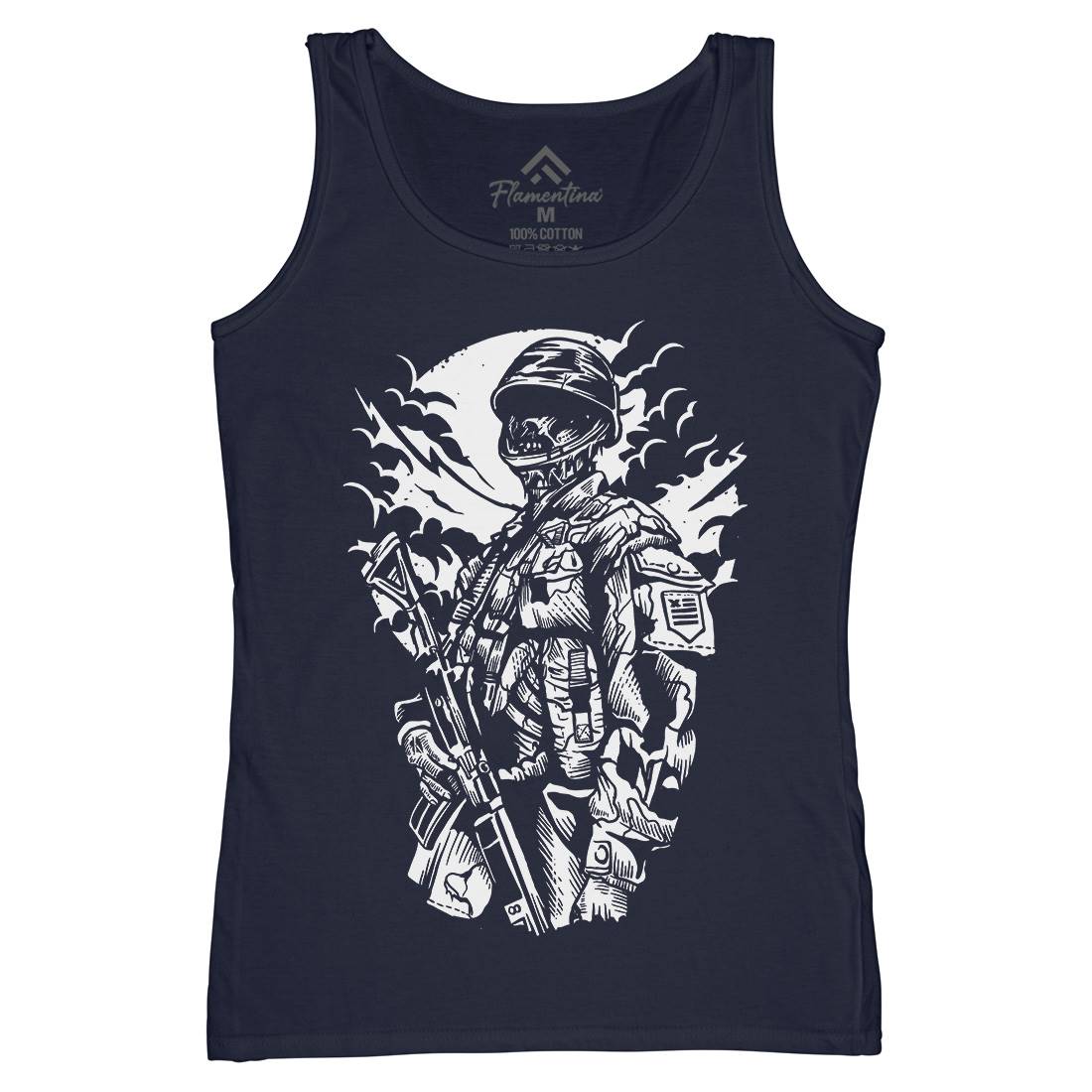 Zombie Soldier Womens Organic Tank Top Vest Army A599