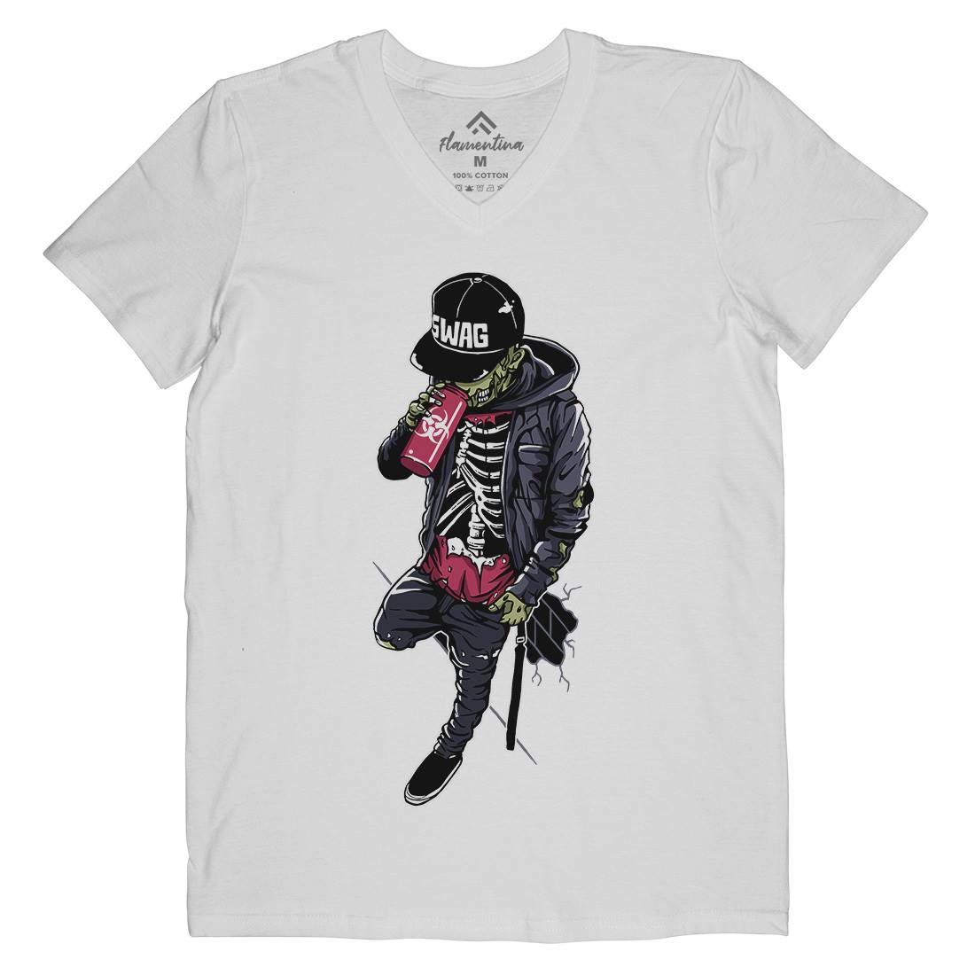 Zombie Swag Mens V-Neck T-Shirt Horror A600