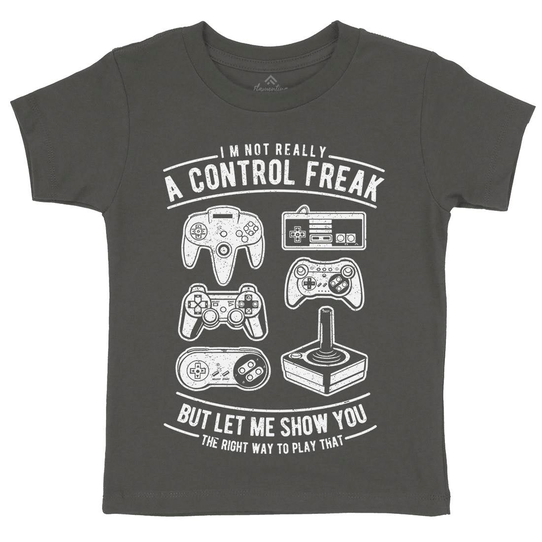 A Control Freak Kids Organic Crew Neck T-Shirt Geek A601