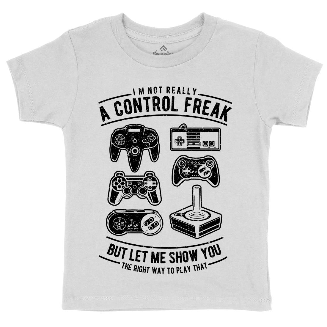 A Control Freak Kids Crew Neck T-Shirt Geek A601
