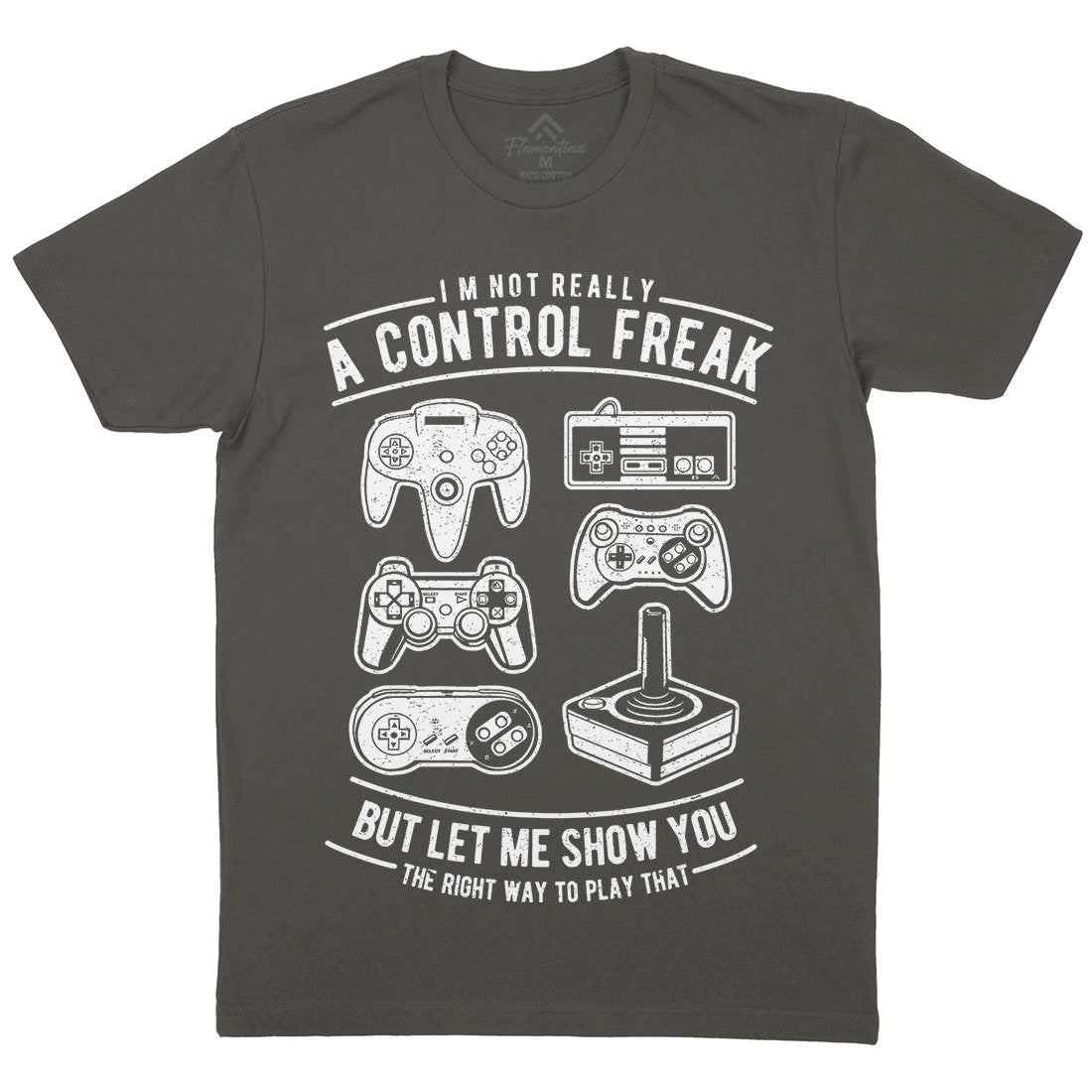 A Control Freak Mens Crew Neck T-Shirt Geek A601