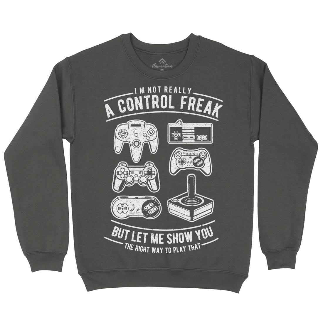 A Control Freak Mens Crew Neck Sweatshirt Geek A601