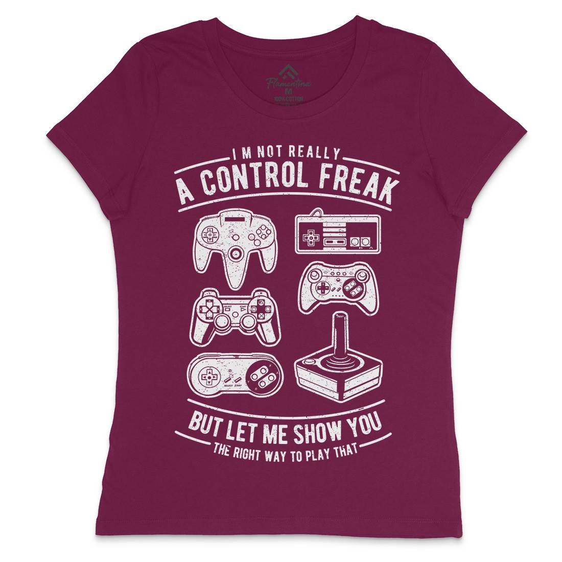 A Control Freak Womens Crew Neck T-Shirt Geek A601
