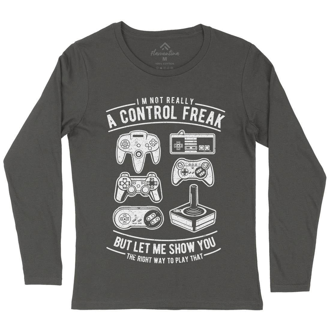 A Control Freak Womens Long Sleeve T-Shirt Geek A601