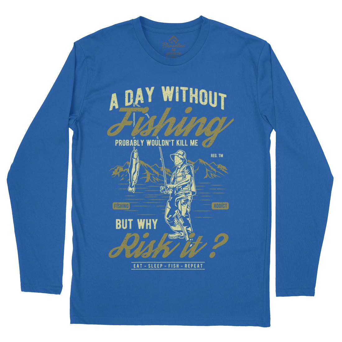 A Day Without Mens Long Sleeve T-Shirt Fishing A602