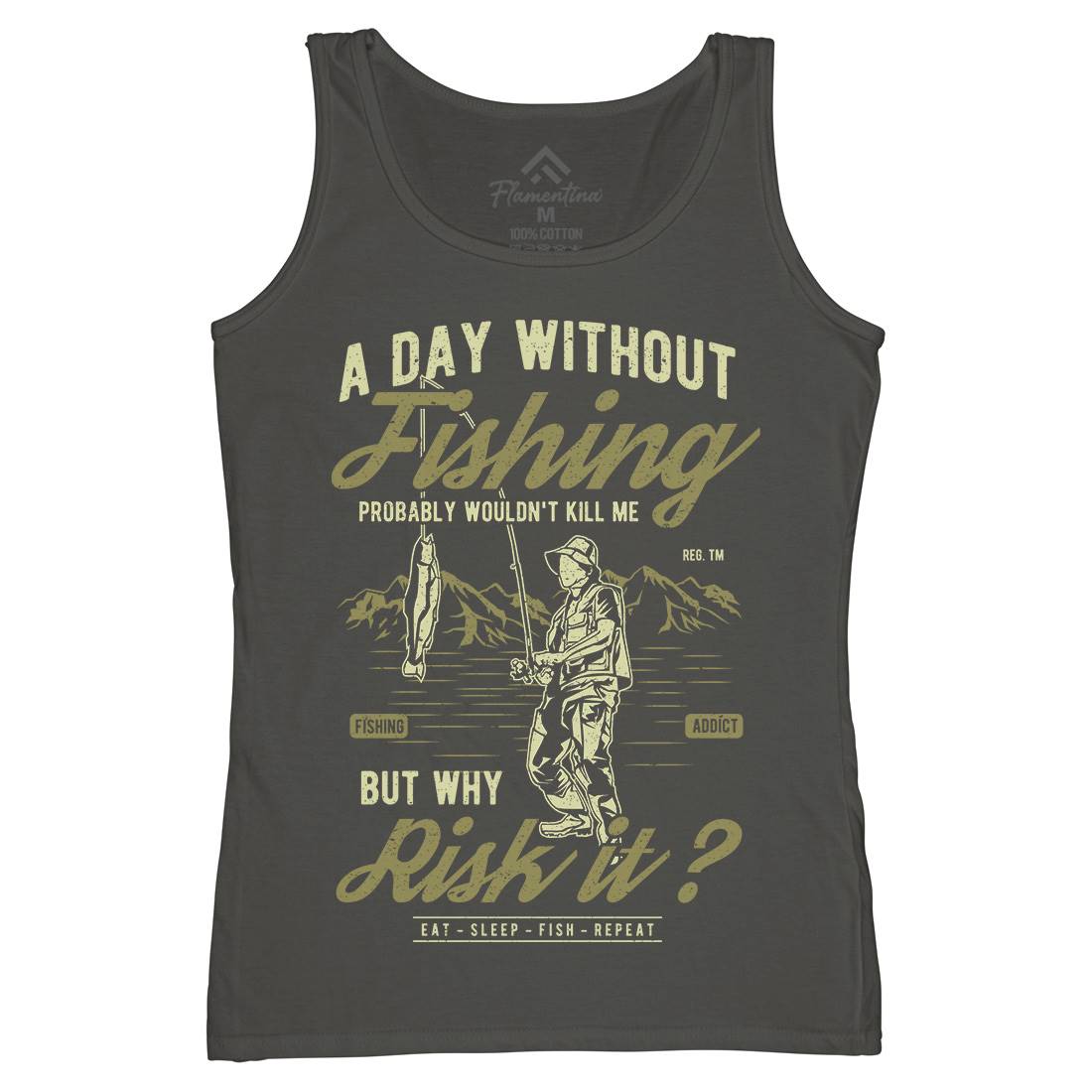A Day Without Womens Organic Tank Top Vest Fishing A602