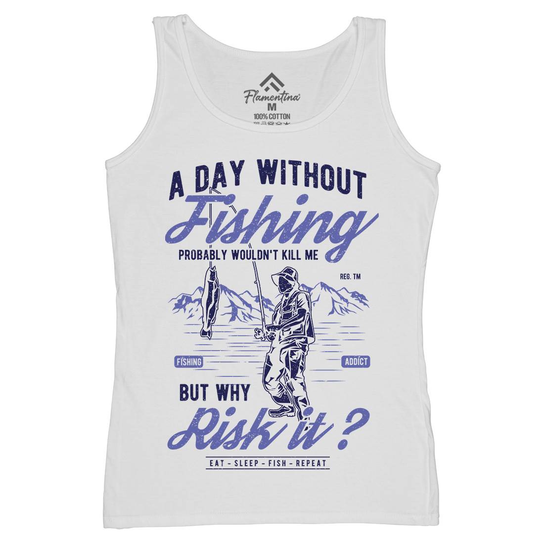 A Day Without Womens Organic Tank Top Vest Fishing A602