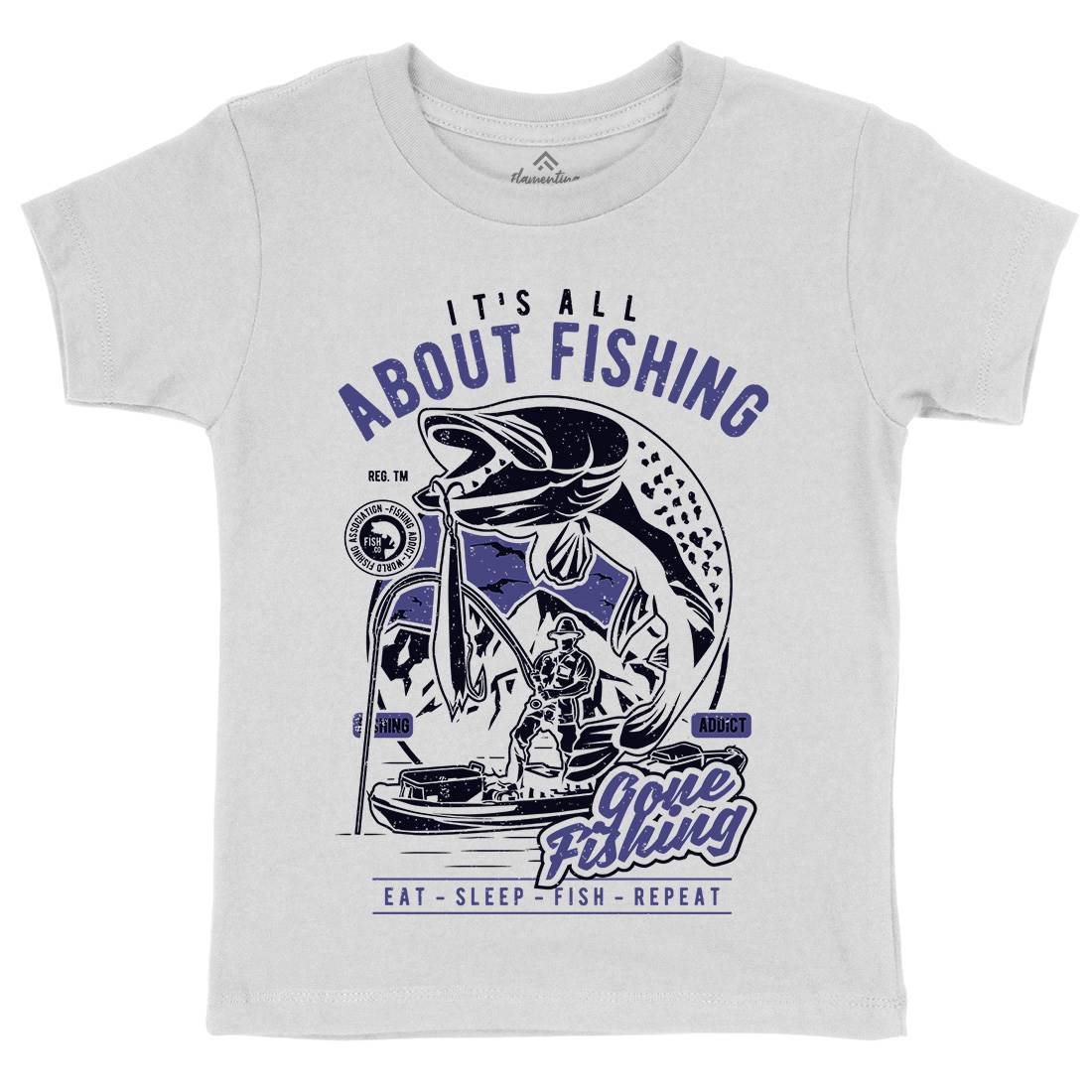 All About Kids Crew Neck T-Shirt Fishing A604